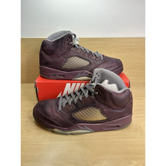 Air Jordan 5 Burgundy 2023 Pre Owned Size 13 - Picture 1 of 14